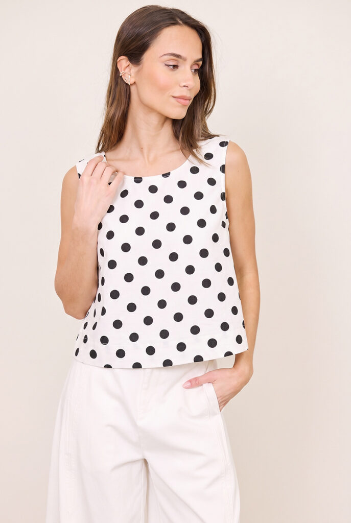 Top lunares blanco Massy