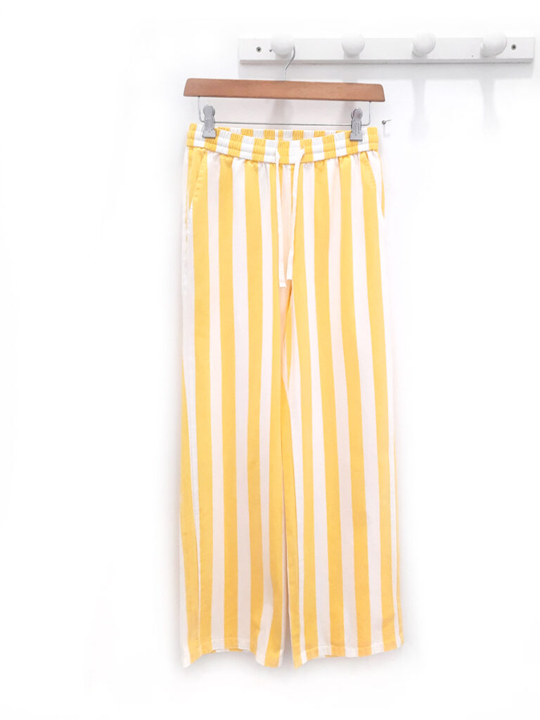 Pantalon de rayas amarillo Irvin