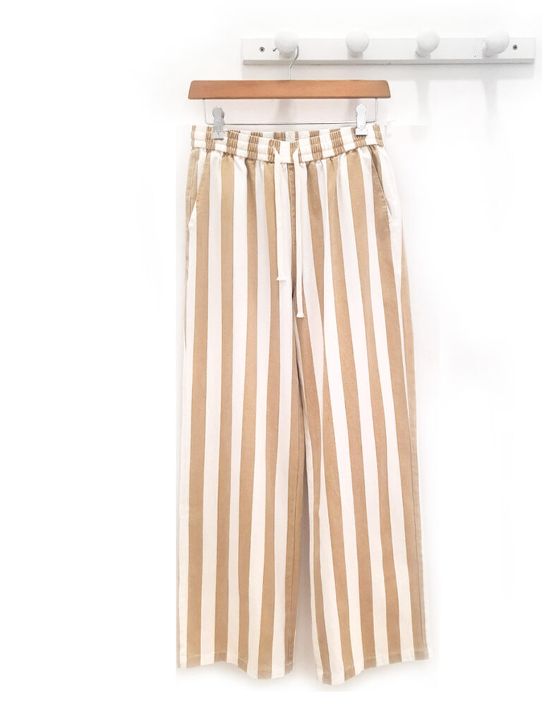 Pantalon de rayas beige Irvin