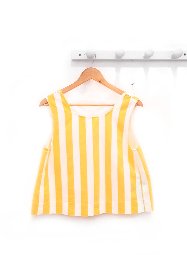 Top de rayas amarillo y blanco Angy