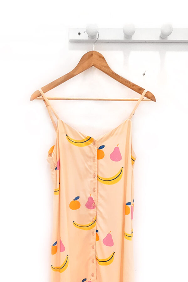 Vestido naranja Fruitis de tiras