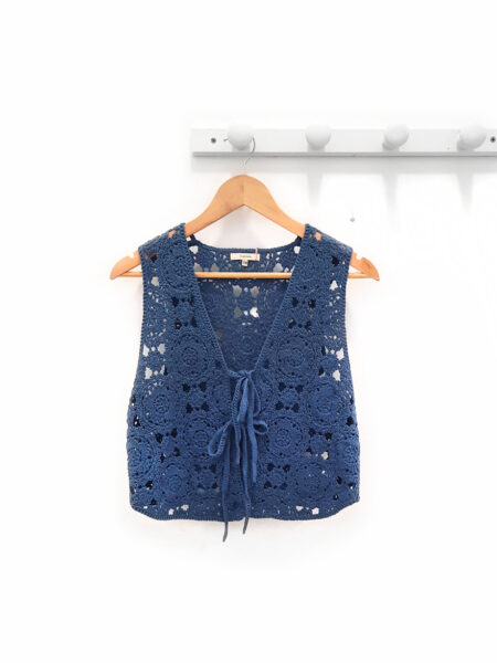 Ropa 161 Chaleco de ganchillo azul Carles