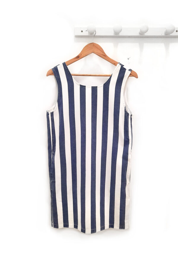 Vestido de rayas azul y blanco Jonah