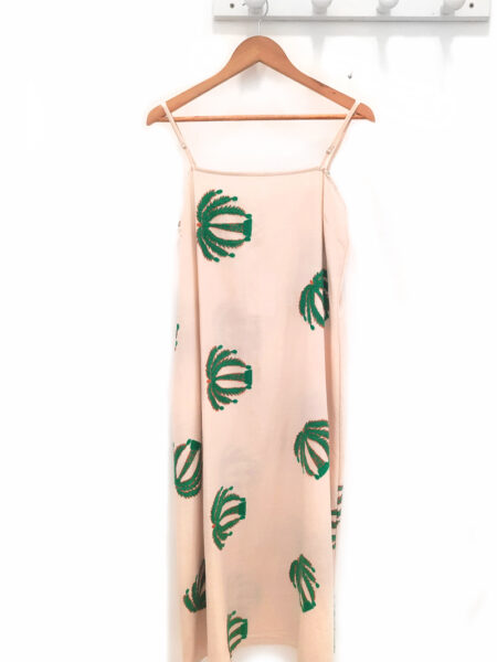 Ropa 143 Vestido largo de tiras beige Palmera
