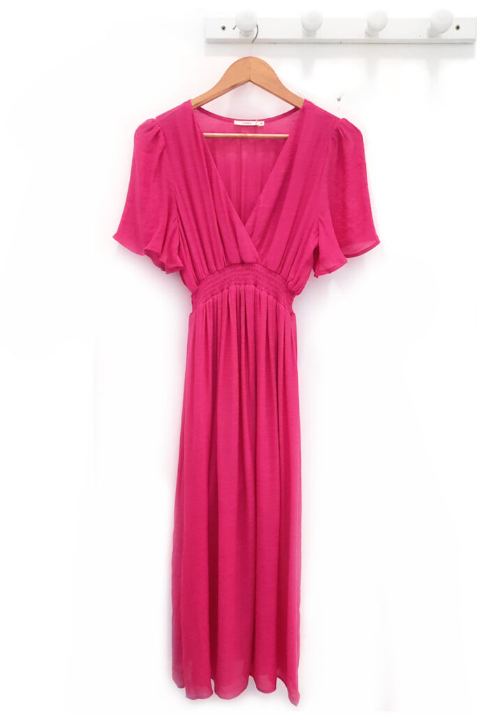 Vestido largo fucsia Adrian
