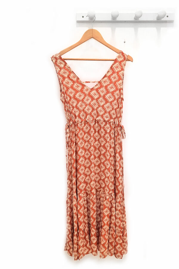 Vestido largo teja Soren