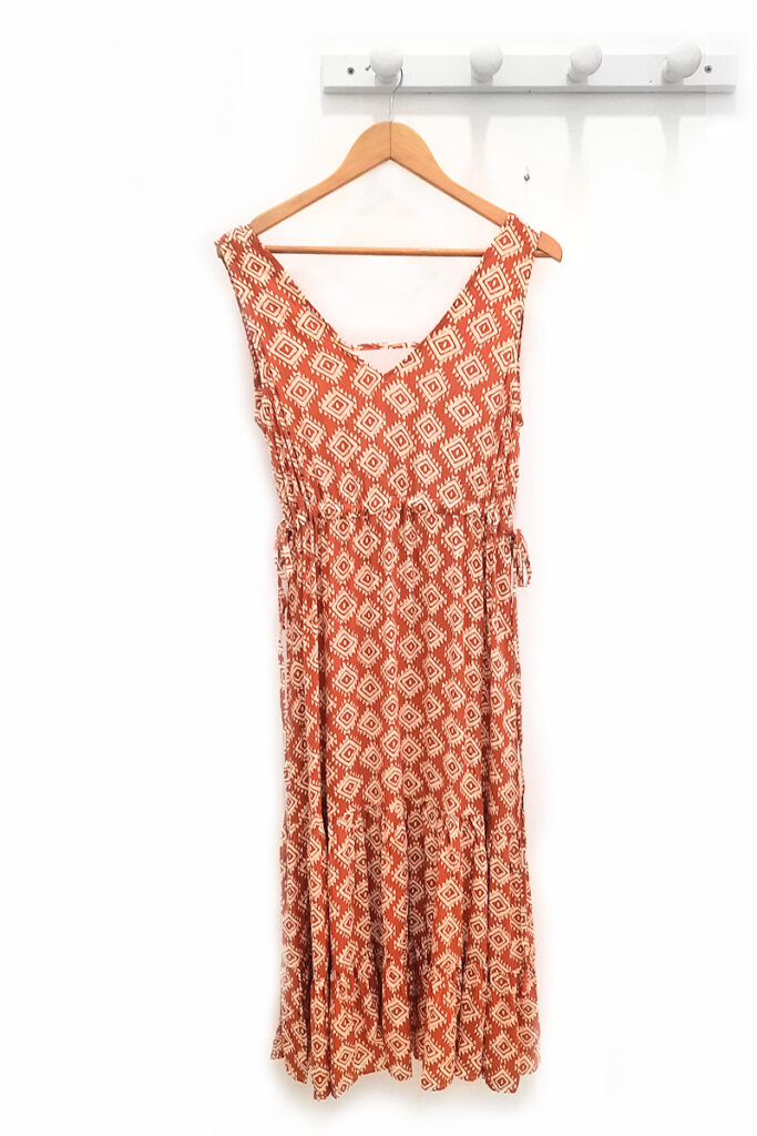 Vestido largo teja Soren