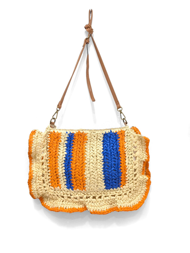 Bolso con franjas azul y naranja Granada