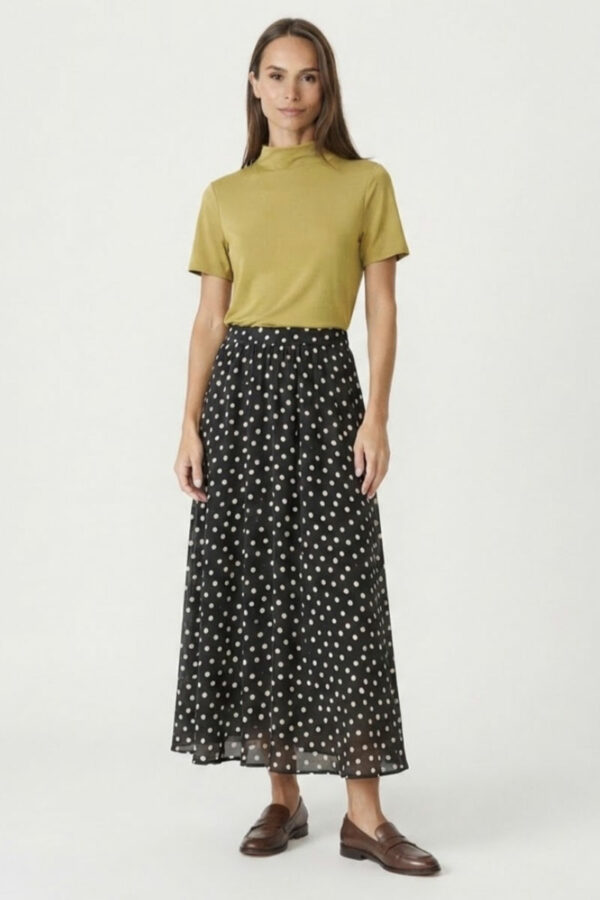 Ropa 42 Camiseta-verde-falda-lunares