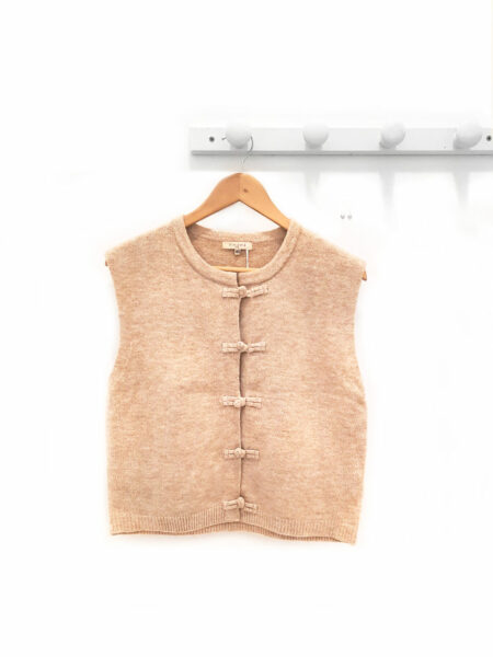 Ropa 316 Chaleco-de-punto-beige-Svein