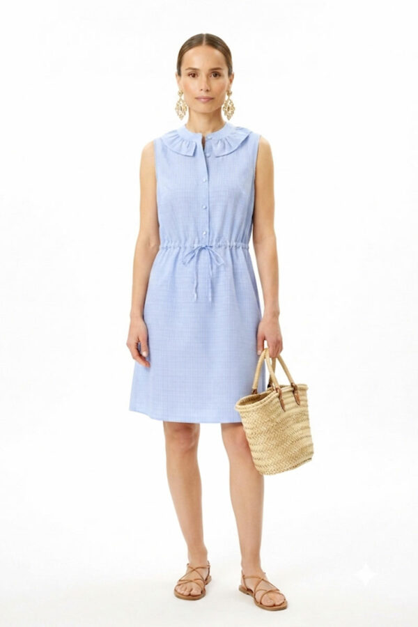 Vestido-de-cuadro-vichy-azul-Jimmy-detalle