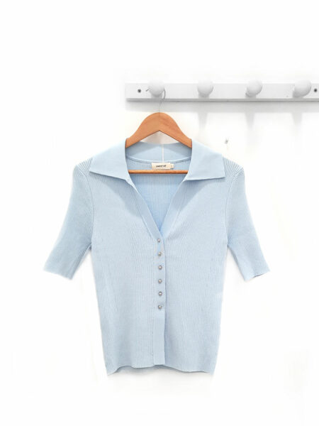 Ropa 101 Camiseta-de-manga-corta-azul-Lily