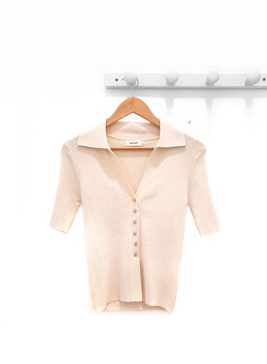 Camiseta de manga corta beige Lily