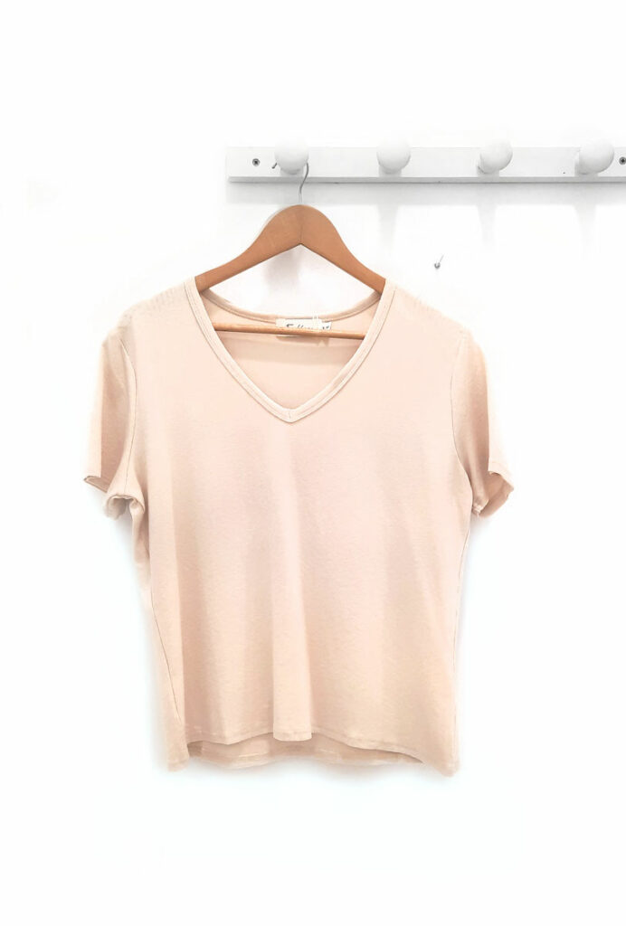 Camiseta-de-manga-corta-tono-crudo-Anais