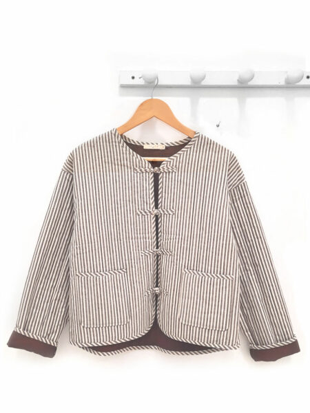 Ropa 188 Cazadora-a-rayas-marron-Hayden
