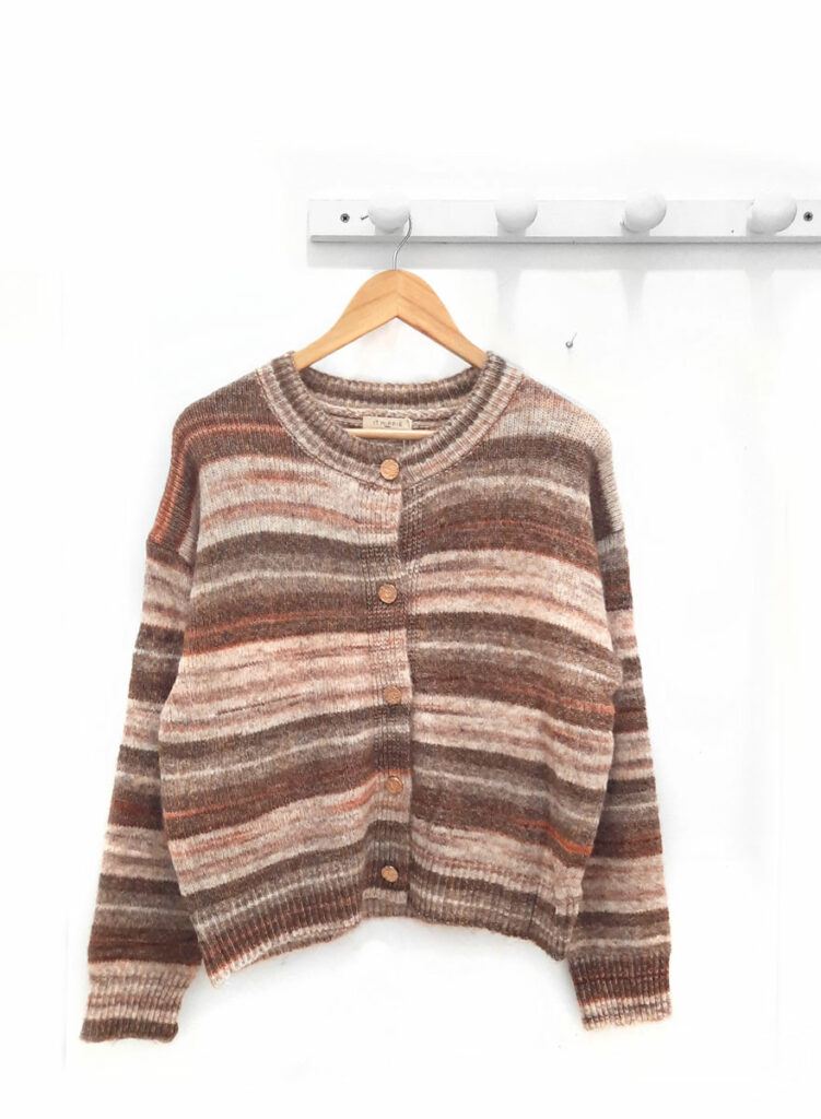 Chaqueta de punto y manga larga marrón Brandi
