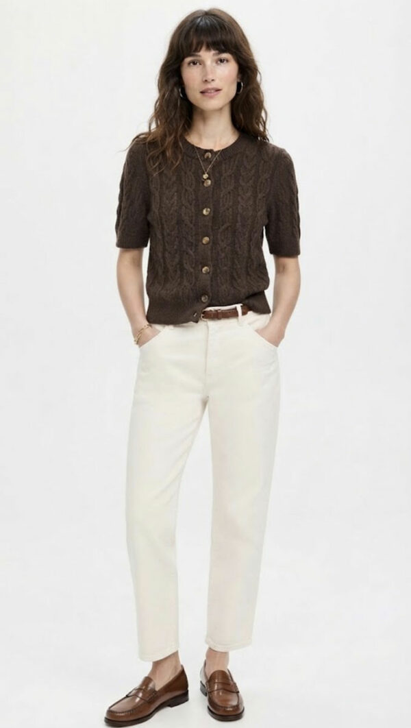 Chaqueta-manga-corta-marron-Jessica