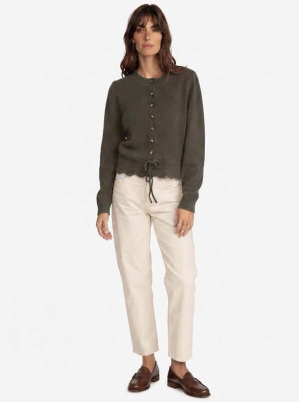 Chaqueta de punto verde caqui Hannah