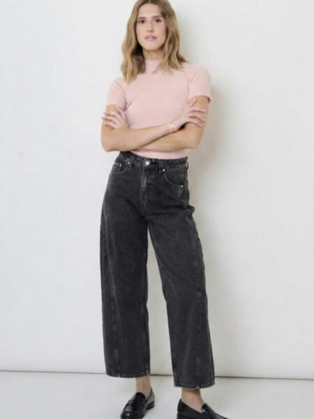 Ropa 302 Top de punto de manga corta rosa Magnus