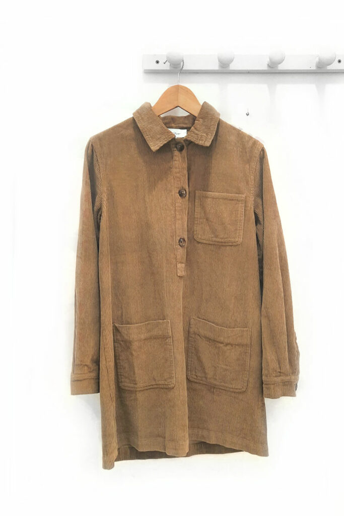 Vestido de pana kaki Bosco