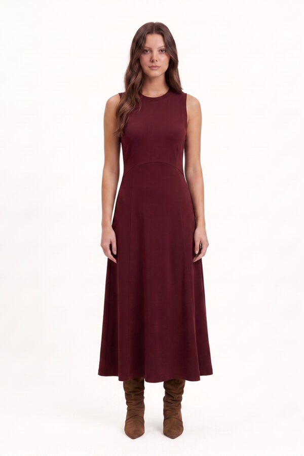 Vestido largo granate Naim
