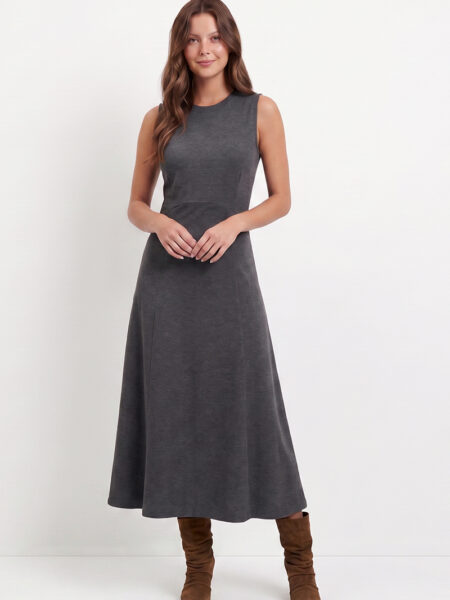 Ropa 182 vestido largo gris Naim