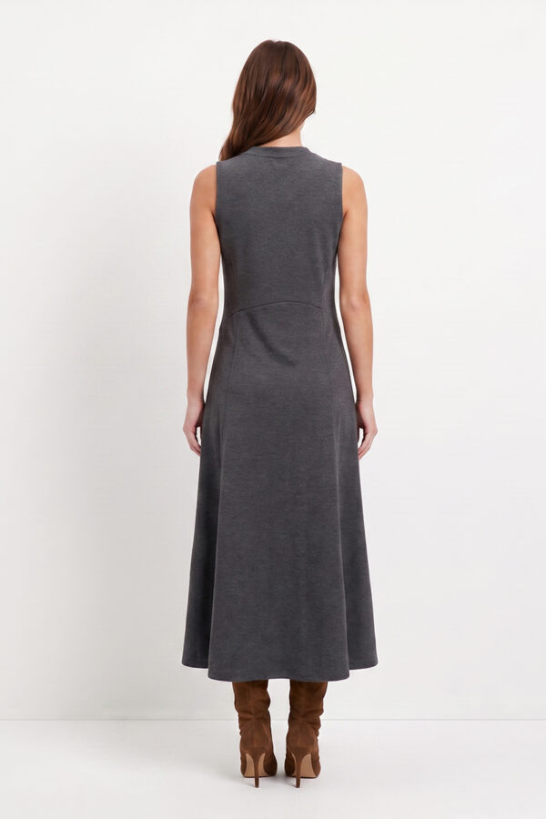 vestido largo gris Naim