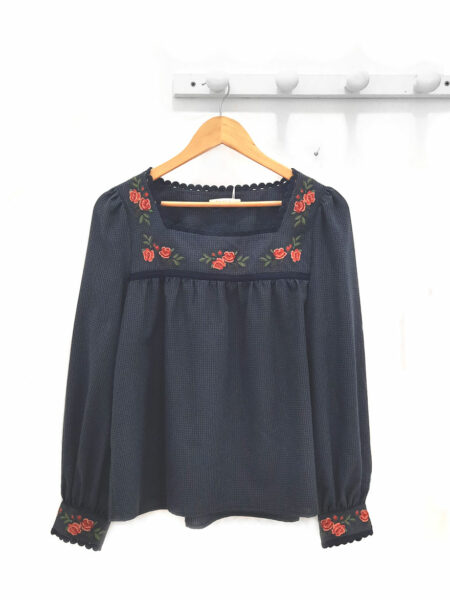 Ropa 39 Blusa-manga-larga-azul-marino-Evin