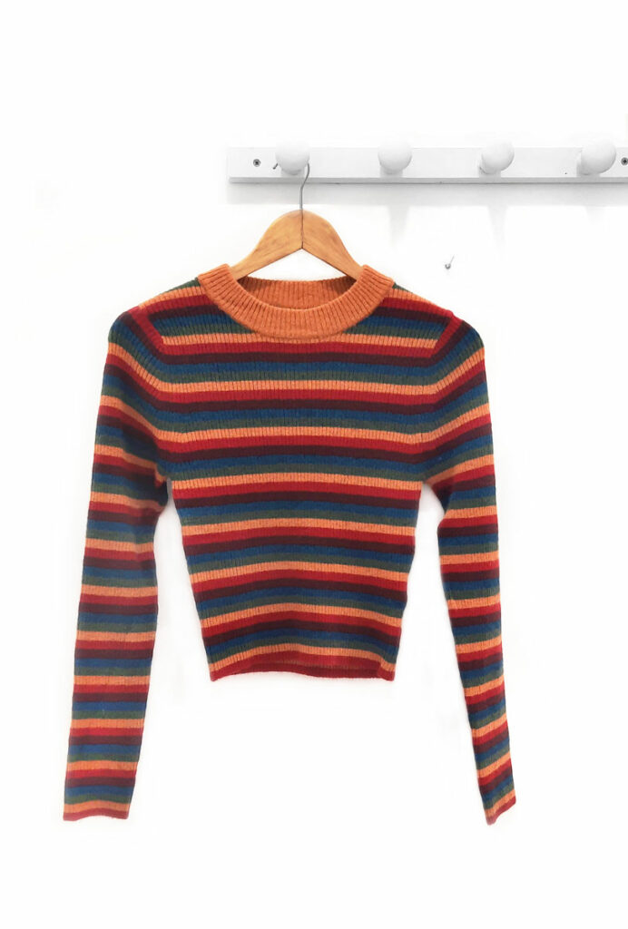 Camiseta de manga larga a rayas multicolor Lidia
